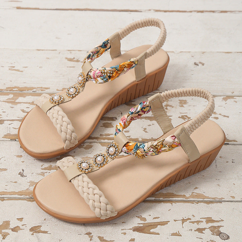 Bohemian Braided Sandals Summer Shoes