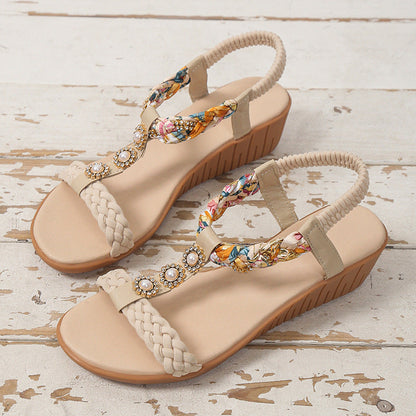 Bohemian Braided Sandals Summer Shoes