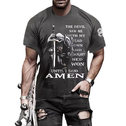 3D Printed T-shirt Men's Summer Casual Breathable Short Sleeve Top