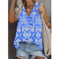 Camiseta sin mangas estampada estilo chaleco de talla grande