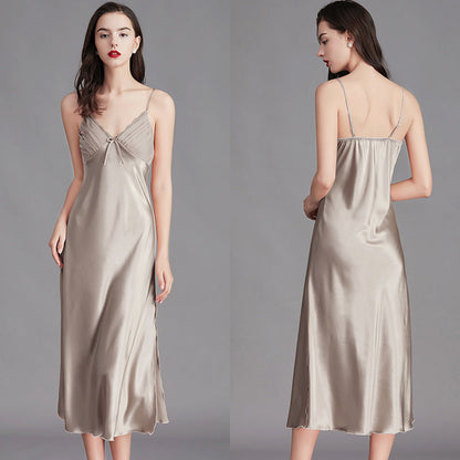 Pajamas Women Summer Ladies Ice Silk