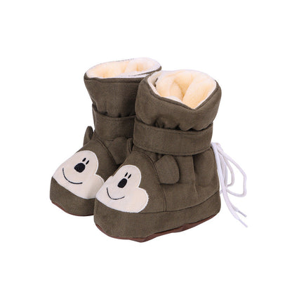Chaussures mi-montantes isolées avec peluche pour éviter la chute de poils