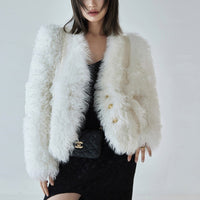 Lamb Wool Coat Women's Clothing