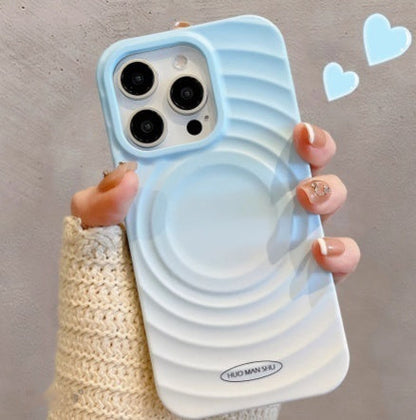 Personalized Gradient Ripple Circle For 15 Phone Cases