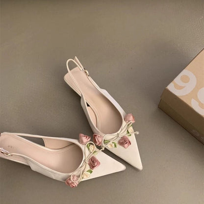 French Style Elegant Sandals With Skirt High Heels