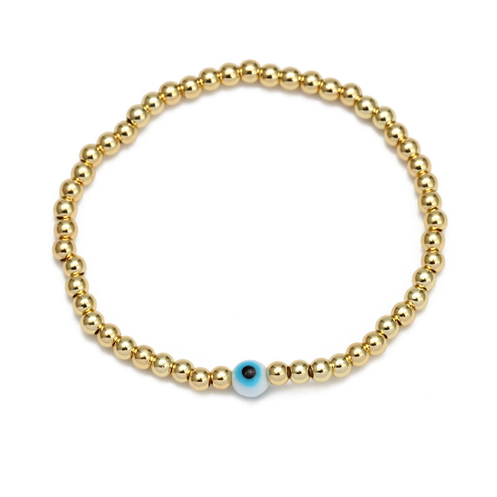 Women's Evil Eye Beads Bracelet Set – Colorful Boho Stackable Bracelets for Protection & Style