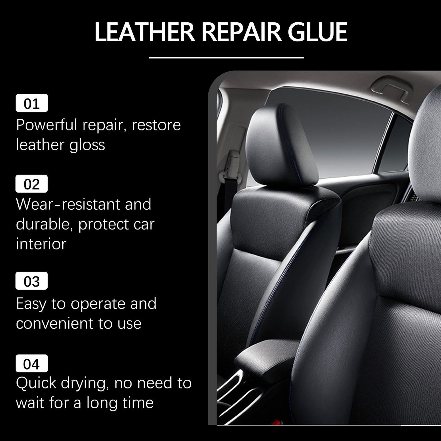 Car Leather Care Solution – Scratch Repair & Gloss Restore Treatment