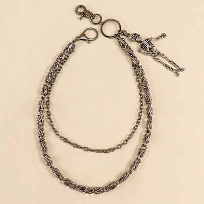 Hot Sellers For Both Men And Women Are Skeleton Skull Lockets Metal Guns Black Chain Pants Jeans Overalls Hip-hop Hipster Accessories Waist Ornaments