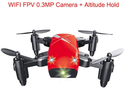 Micro Dron Plegable RC Juguetes Cuadricóptero con Cámara WiFi Control por APP Helicóptero Dron Regalo para Niños con Volante de Dirección con Rodamiento 3D