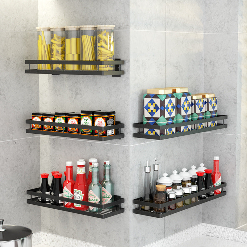 Étagère à épices murale sans perçage Organisateur de rangement pour salle de bain