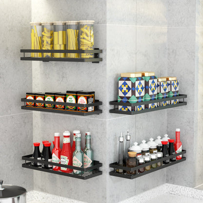 Étagère à épices murale sans perçage Organisateur de rangement pour salle de bain