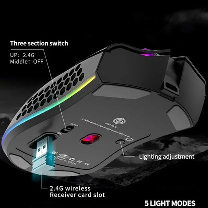 BM600 Hybrid Wireless RGB Gamer Mouse