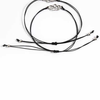 Heart Infinity Charm Bracelets For Women Men Handmade Boho Friendship Bracelets Couple Jewelry Gift