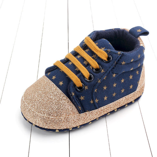 Zapatos de bebé con estrellas de lentejuelas para niños pequeños