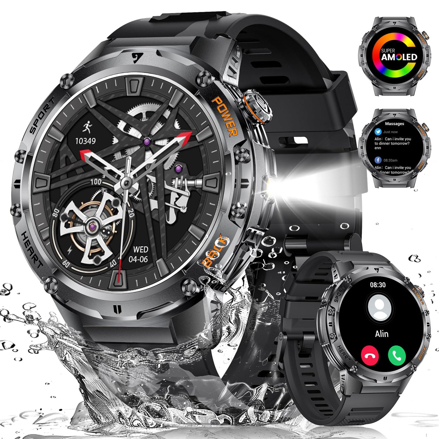 HIRREO Military Grade Smartwatch – Extreme Fitness & Outdoor Tracking