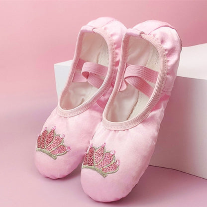 Chaussures de danse pour enfants, chaussures d'entraînement à semelle souple, pour filles