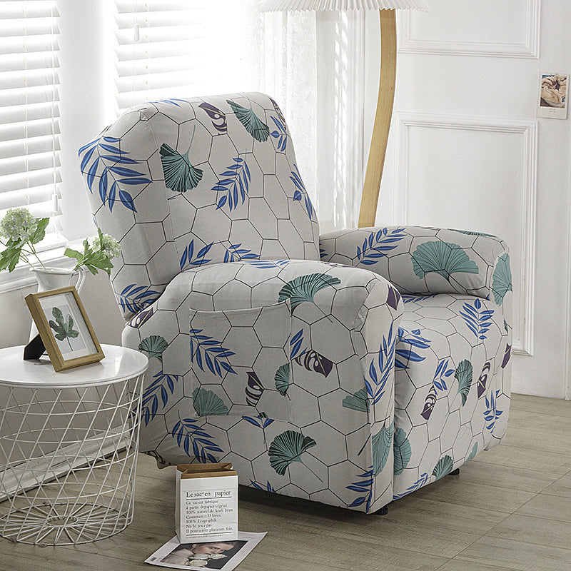 Housse de fauteuil inclinable tout compris en tissu imprimé extensible, 1 place