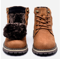 New Martin boots men Large size outdoor warm high help plus velvet large size leather Martin boots