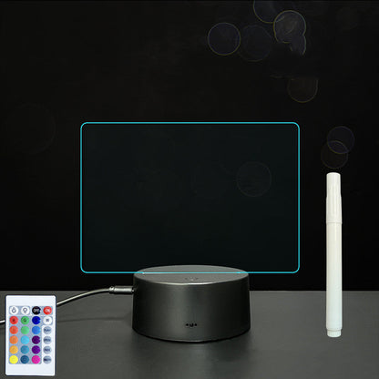 Tableau de messages manuscrits en acrylique 3D avec lumière LED