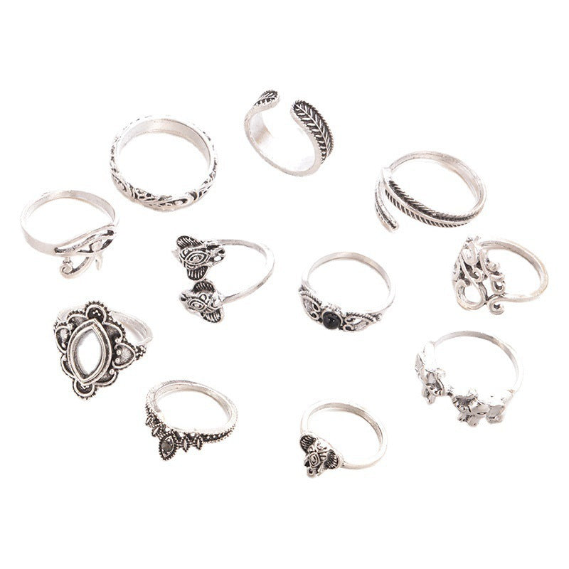 Women's Vintage Water Drop Diamond Ring Suit