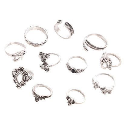 Women's Vintage Water Drop Diamond Ring Suit