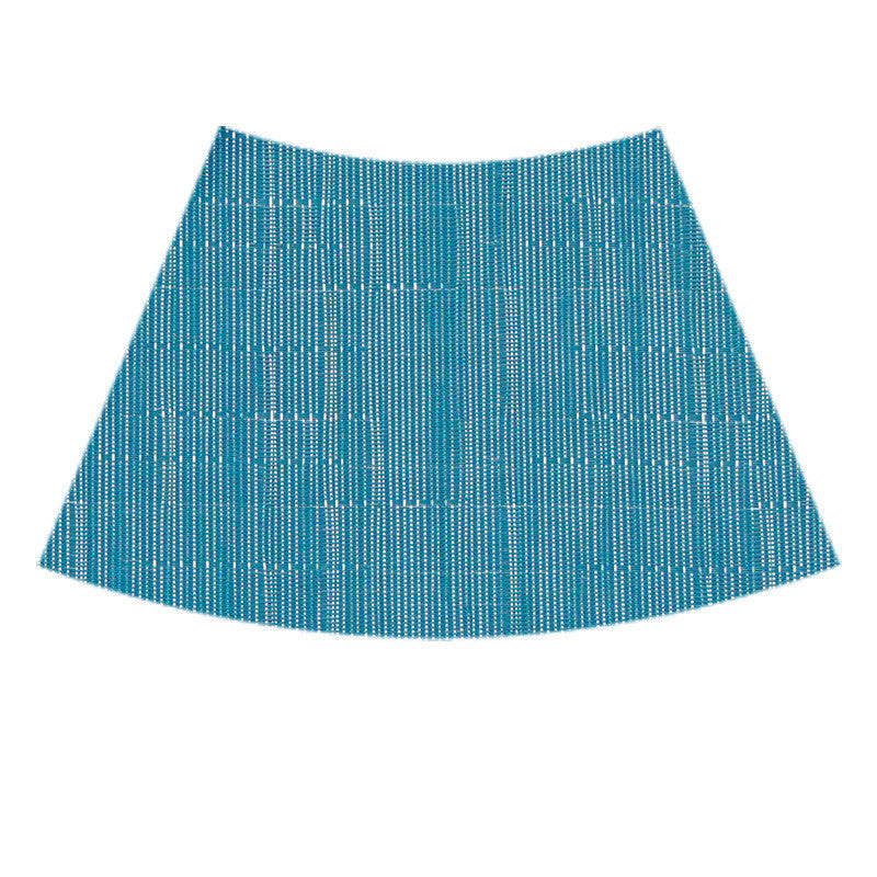 Mantel individual de PVC con forma de abanico para mesa redonda, con aislamiento térmico