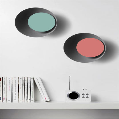 Lámpara de pared redonda de macaron colorido eclipse