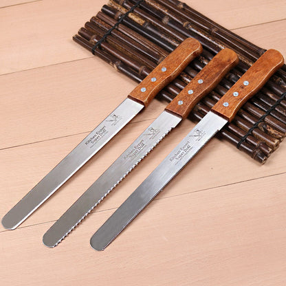 Layered Bread Slicer with Serrated Blade – Adjustable Thickness Bread Cutting Guide for Baking