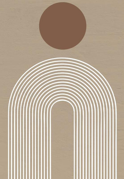 Modern Abstract Curved Canvas Painting Wall Art Poster