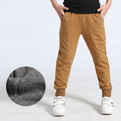 Fashion Cute Solid Color Children's Cotton Casual Anti-mosquito Pants