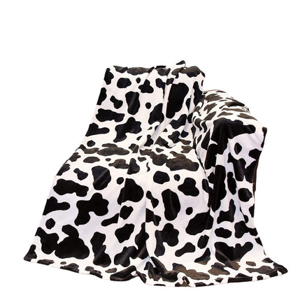 Manta de Franela Digital con Estampado de Vaca