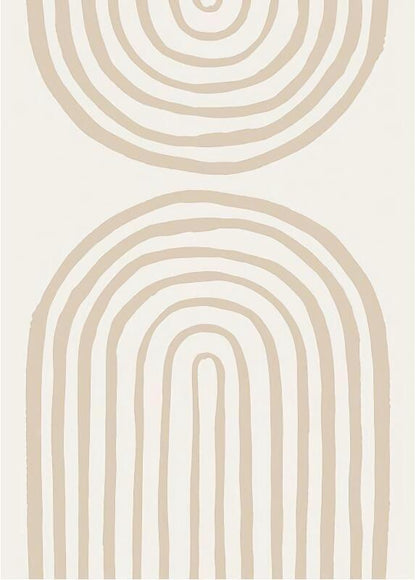 Modern Abstract Curved Canvas Painting Wall Art Poster