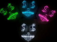 Masque de fête LED dollar américain