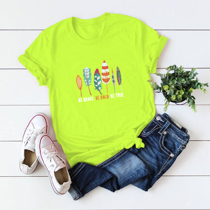 Casual Plus Size Cotton Women's Short Sleeve