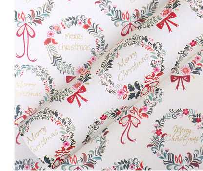 Golden powder cartoon Christmas wrapping paper gift box