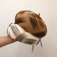Simple graffiti brush color female wool felt hat