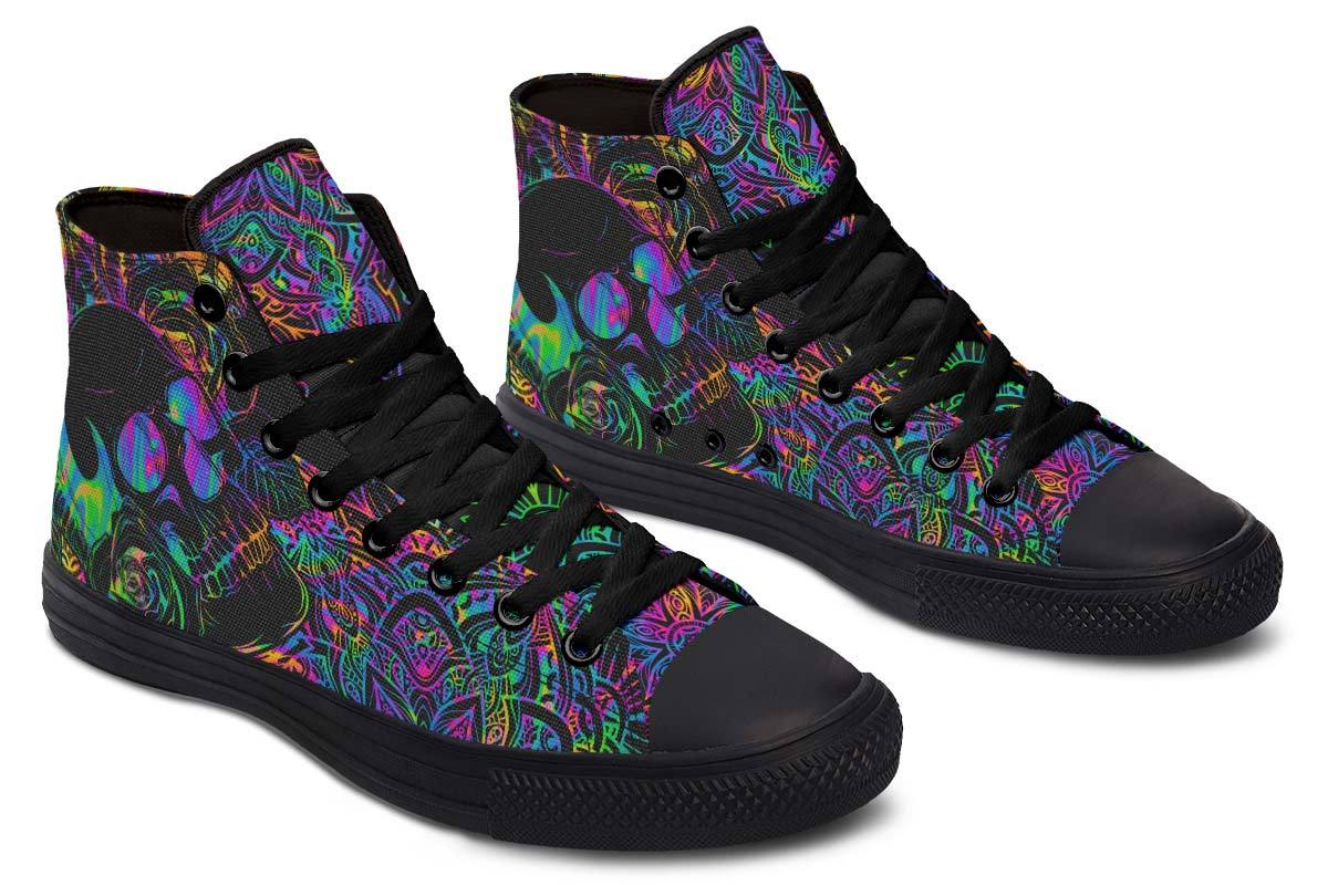 Zapatillas de lona altas estampadas para parejas