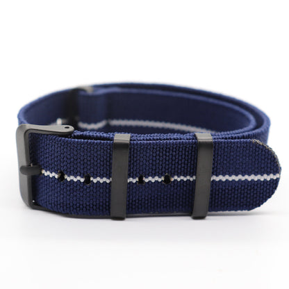 Black Canvas Nylon Strap With Elastic Strap