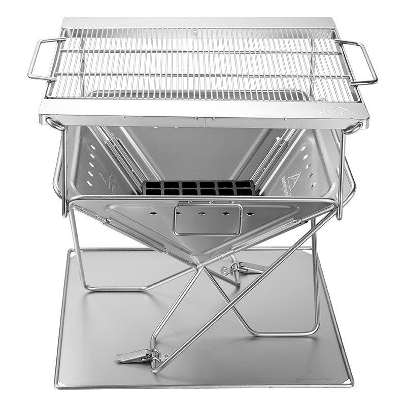 Mesa plegable para barbacoa de acero inoxidable