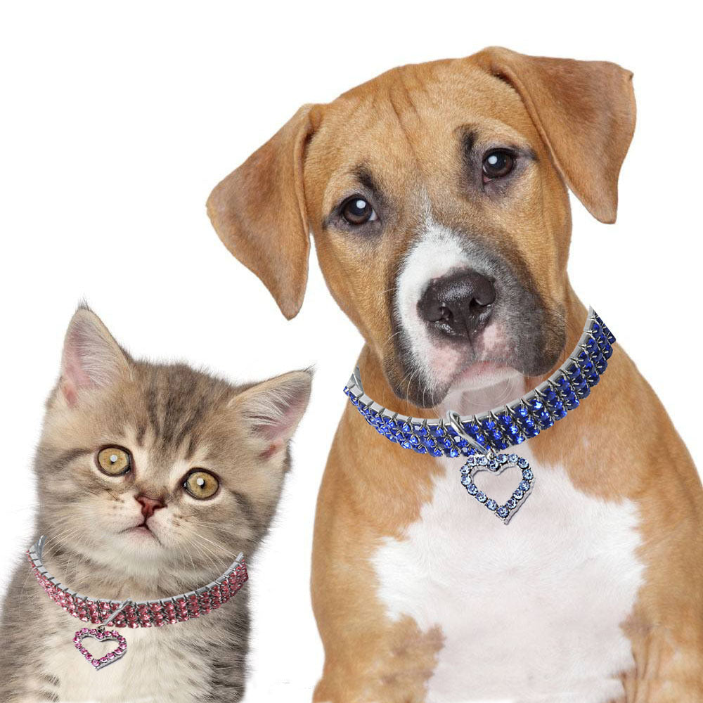 Collar de mascota con forma de corazón