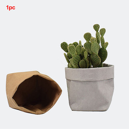 Soporte para macetas de papel kraft lavable