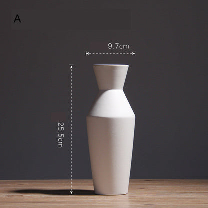 Simple Living Room Home Decoration Creative Black And White Ceramic Vase
