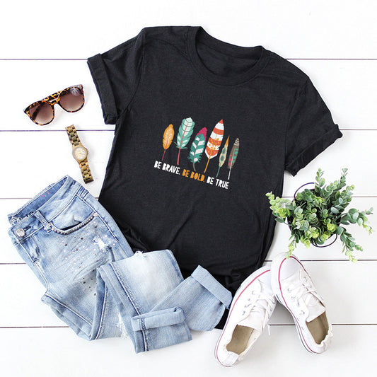 T-shirt en coton décontracté grande taille à manches courtes pour femme