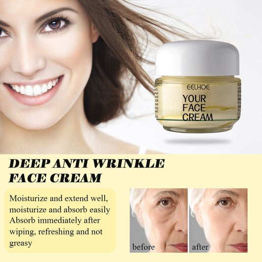 Crème Visage Anti-rides Profonde Rides, Ridules, Raffermit et Illumine la Peau