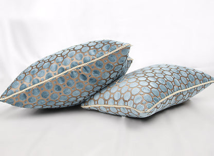 Blue Polka Dot Simple Head Of Bed Large Cushion Sofa Cushion Throw Pillow