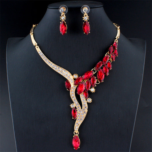 Ensemble de bijoux fantaisie Accessoires de fête de mariage Feuilles