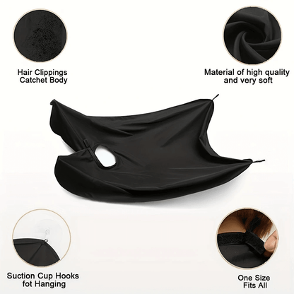 Men's Beard Shaving Apron – Hair Catcher Bib & Shaving Organizer, Easy Bathroom Cleanup, Grooming Gift for Him