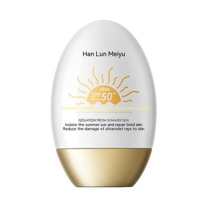 Petite Bouteille Dorée Crème Solaire Visage Protection UV Anti-cernes Rafraîchissant Blanchissant Femme