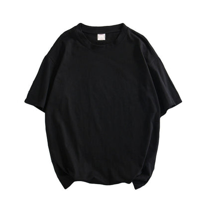 Hong Kong Style Men’s Solid T-Shirt – Loose Mid-Sleeve | S–5XL