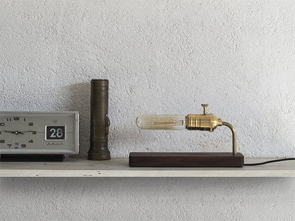 Solid Wood Brass Vintage Bedside Table Lamp